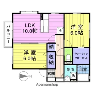 グリーンコート城南F【1階】の間取り