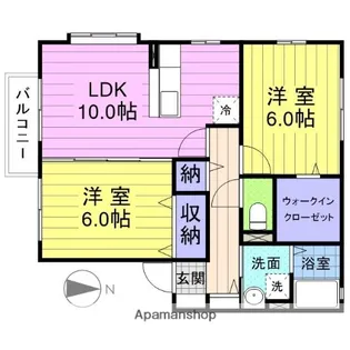 グリーンコート城南F【2階】の間取り