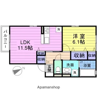 宮城県多賀城市高橋2丁目【アパート】の間取り