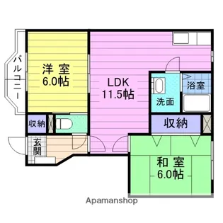 クレストールツクダ【1階】の間取り