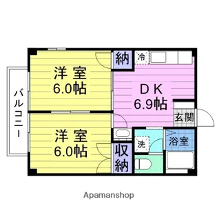 シティハイツさとう【2階】の間取り