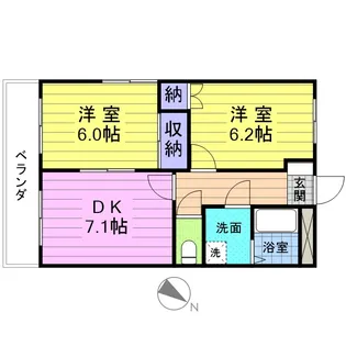 ハーモニーヒルズ【3階】の間取り