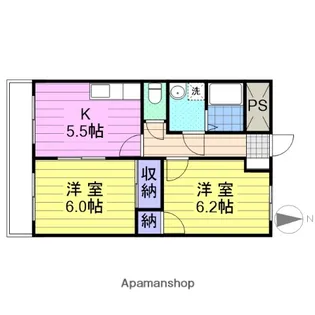 ノーブレスト【102号室】の間取り