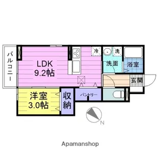 エスペランサ岩切【1階】の間取り