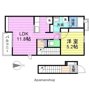 YUI【201号室】の間取り