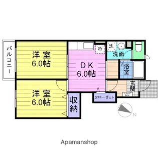 エレガントハウスB【1階】の間取り