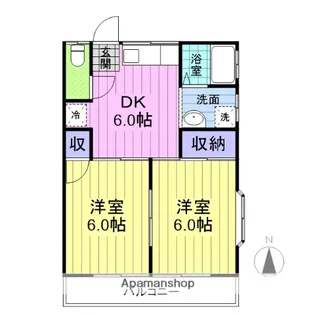 コーポKS【101号室】の間取り