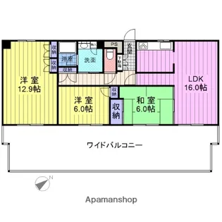チサンマンション福田町【902号室】の間取り