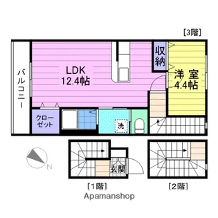 シンフォニー大場【305号室】の間取り