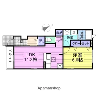シュガーハウス【1階】の間取り
