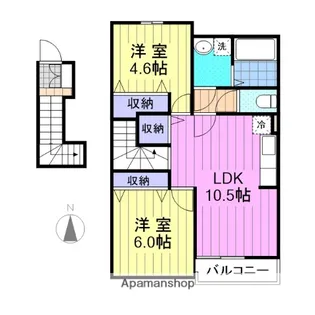 宮城県多賀城市笠神3丁目【アパート】の間取り