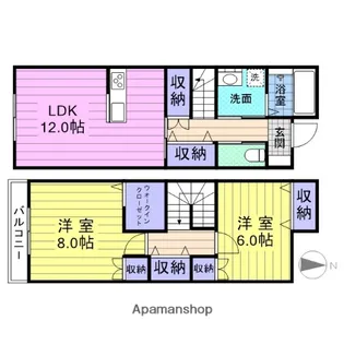 APT LIBEL【D101号室】の間取り