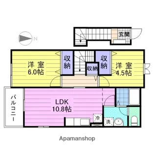 スターヒルズ・アサノB館【2階】の間取り