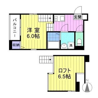 アンソレイエ中野栄【1階】の間取り
