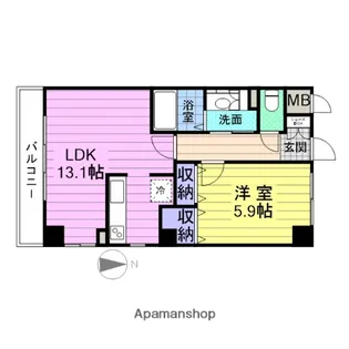 宮城県仙台市宮城野区新田東3丁目【マンション】の間取り