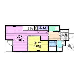 キャトルセゾン・M【301号室】の間取り