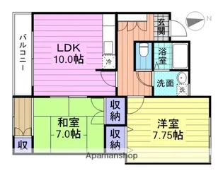 エクセルシャトー一森山A棟【202号室号室】の間取り