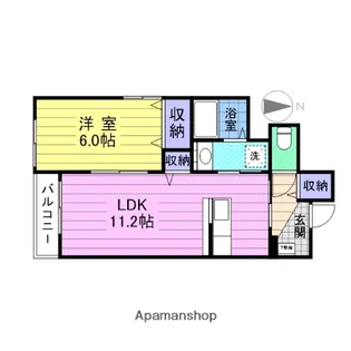 DEAR COURT A・B【B102号室】の間取り