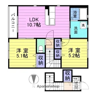 FELICE B棟【2階】の間取り