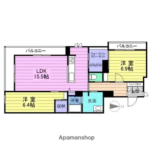 オリゾンⅢD【3階】の間取り