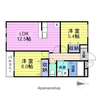 MOUNTAIN VIEW【2階】の間取り