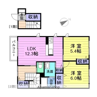 シャーメゾン菅谷台Ⅶ【2階】の間取り