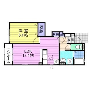 GRAND LUMIERE Ⅱ【101号室】の間取り