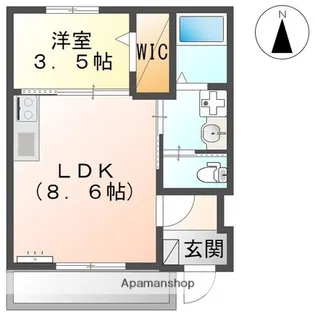 宮城県仙台市宮城野区出花3丁目【アパート】の間取り
