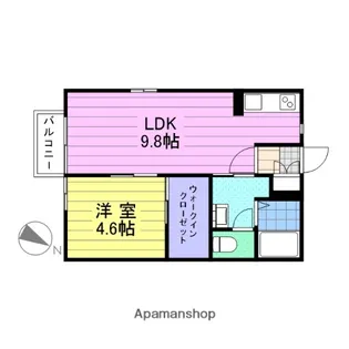 ルクエンス春日【1階】の間取り