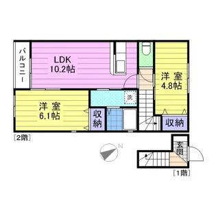 SOLANE LALA利府【2階】の間取り