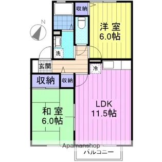 レフィナードYOU【1階】の間取り