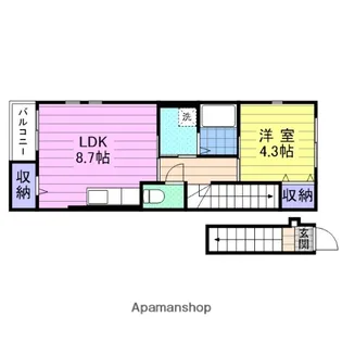 3PLS(サンプラス)【2階】の間取り