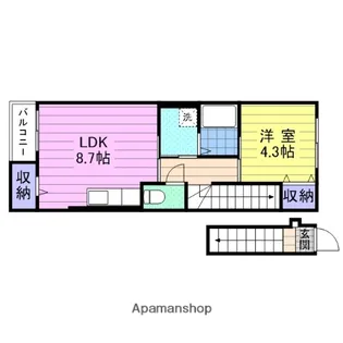 3PLS(サンプラス)【2階】の間取り
