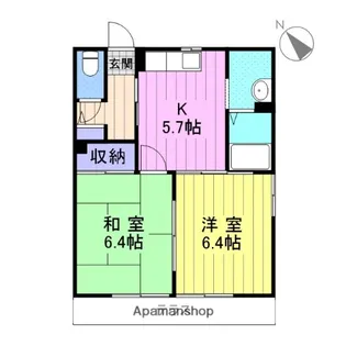 サニーコート【1階】の間取り