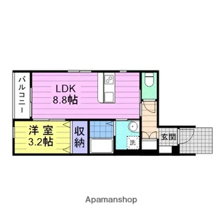 ハドルハシヌマ【1階】の間取り