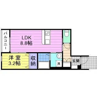 ハドルハシヌマ【1階】の間取り