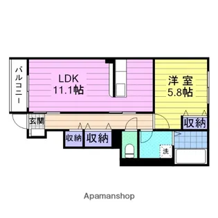 メゾン・ド・ハシヌマC【1階】の間取り