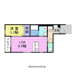 1LDKの間取り画像