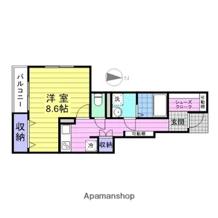 アムール アピス【1階】の間取り