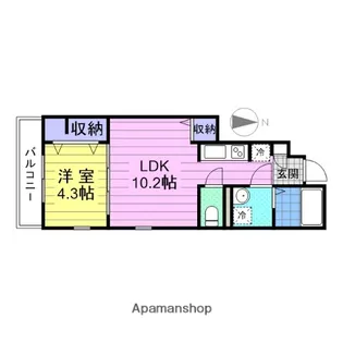 アムール アピス【1階】の間取り
