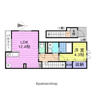 アムール アピス【2階】の間取り