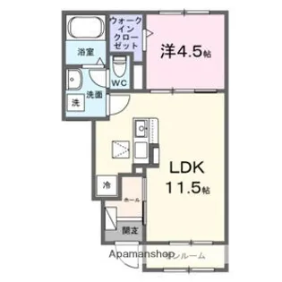 フィオーレH【1階】の間取り