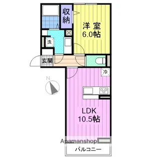 プレドフルールV【2階】の間取り