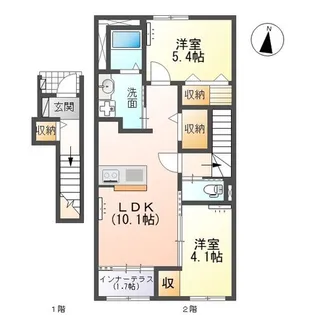 ソレイユⅡ【2階】の間取り