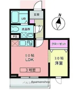MERIDIAN利府加瀬弐番館【103号室】の間取り