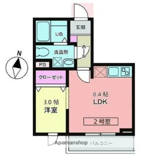 MERIDIAN利府加瀬弐番館【2階】の間取り