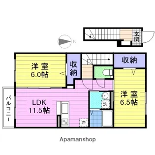 モンターニュ K【2階】の間取り