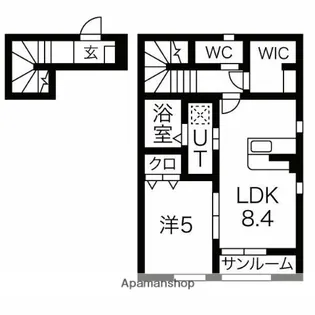 セレッソ袖野田【201号室】の間取り