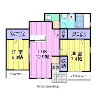 (仮称)新田3丁目アパート【1階】の間取り