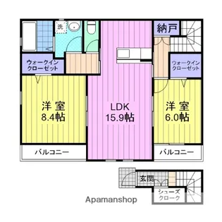 (仮称)新田3丁目アパート【2階】の間取り